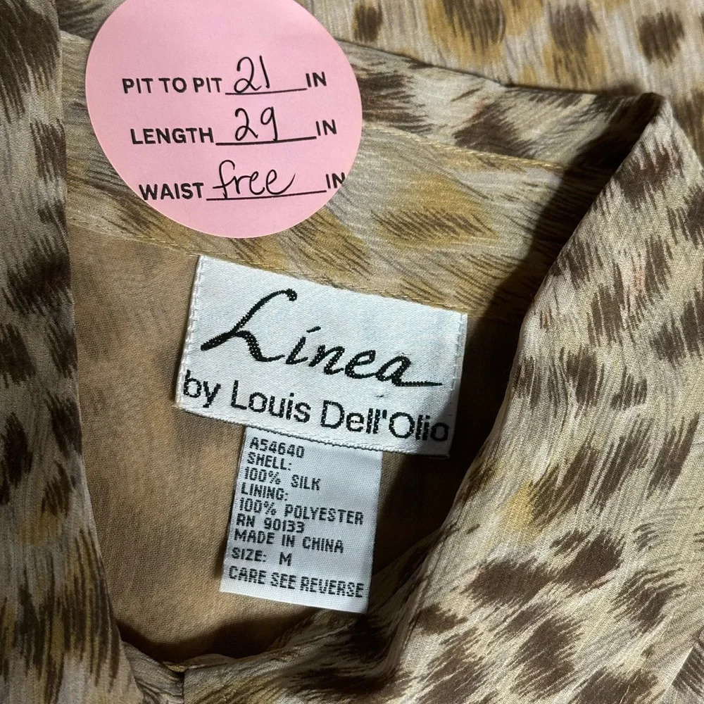 Linea by Louis Dell’Olio Animal Print Silk Blouse and Skirt - Picture 10 of 10